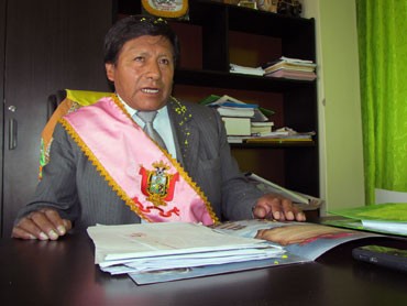 José Luis Hañari Monzón, alcalde de la Municipalidad Provincial de Lampa