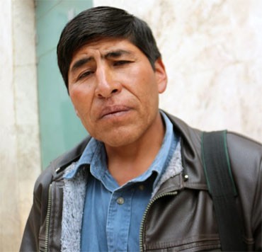 Hermes Cauna Morales, presidente del Frente de Defensa de Recursos Naturales de la zona Sur.