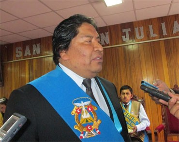 David Mamani Paricahua, alcalde de la Municipalidad Provincial de San Román