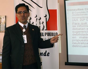 Jacinto Ticona Huamán, coordinador del Módulo de la Defensoría del Pueblo de Juliaca.