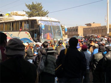 Desalojan a transportistas de paradero informal en Juliaca