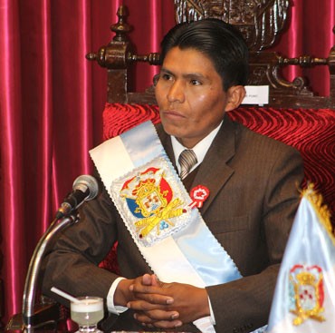 Javier Humpiri Yucra, alcalde de la Municipalidad Provincial de Puno