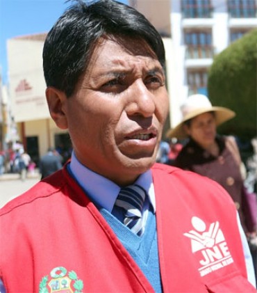 Benny Álvarez, presidente del  JEE de Puno