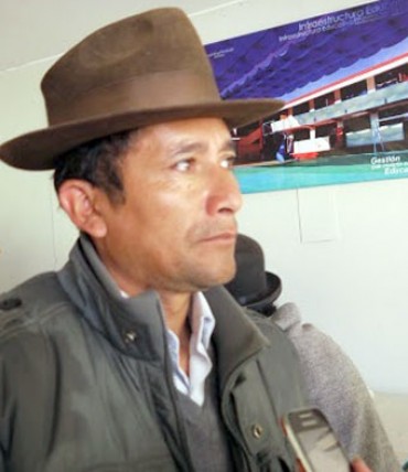 Juan Iber, alcalde del centro poblado de Salcedo 