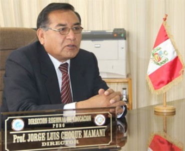 Jorge Luis Choque Mamani, titular de la Dirección Regional de Educación Puno