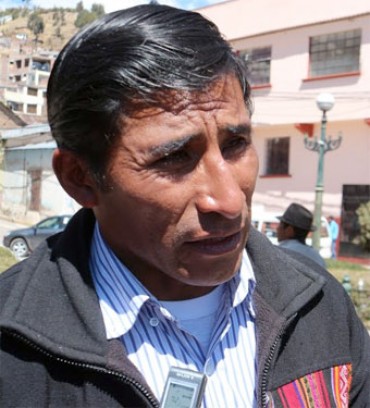 Víctor Panca Mendoza, alcalde de la Municipalidad del CP de Uros Chulluni.