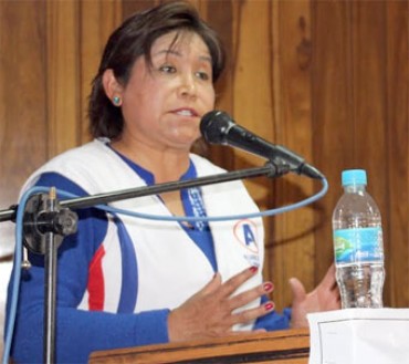 Margarita Sucari, candidata a la alcaldía de San Román