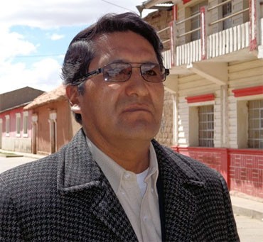 Eloy Pelayo Tumi Quispe,  presidente del Frente de Defensa