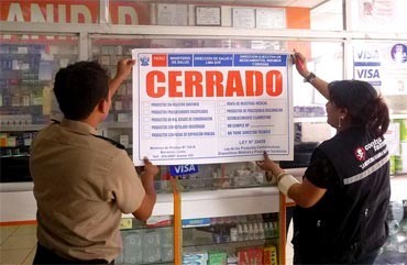 Farmacias serán clausuradas si no se empadronan hasta el 6 de febrero. Foto: Los Andes