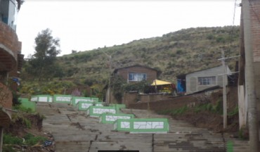 Obras de pavimentación afectadas en el barrio Mañazo - Puno