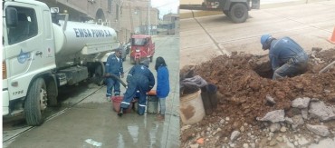 Supervisan suministro de agua en zonas afectadas de la ciudad de Puno
