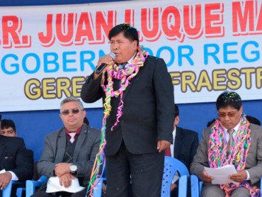 Juan Luque Mamani, Gobernador Regional de Puno.
