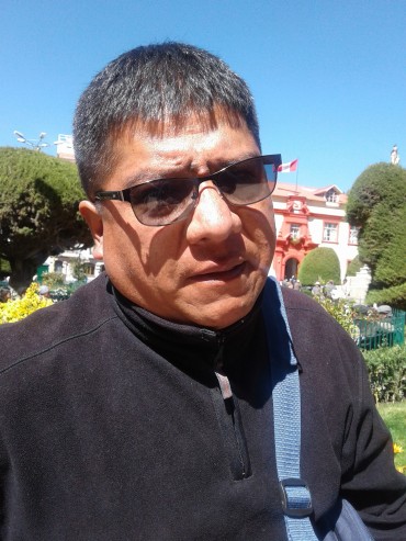 César Hugo Tito Rojas, secretario general del Sindicato Unitario de Trabajadores en la Educación del Perú (SUTEP)