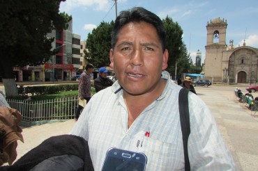 Claudio García Choqueluque, representante de la población del sector de Chilla.