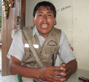 Eustalin Yanqui, presidente distrital de las Rondas Campesinas de San Gabán