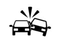 Car Accident icon vector icon. Simple element illustration. Car Accident symbol design. Can be used for web and mobile.