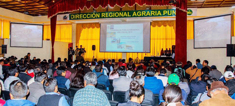 Audiencia publica regional en la DRA Puno.