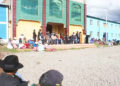 Reunión sostenida en el Centro Poblado de Yarihuani donde acordaron viajar a Lima.