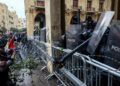 Enfrentamientos entre manifestantes y las fuerzas de seguridad libanesas en el centro de Beirut, el 18 de enero de 2020 (AFP).