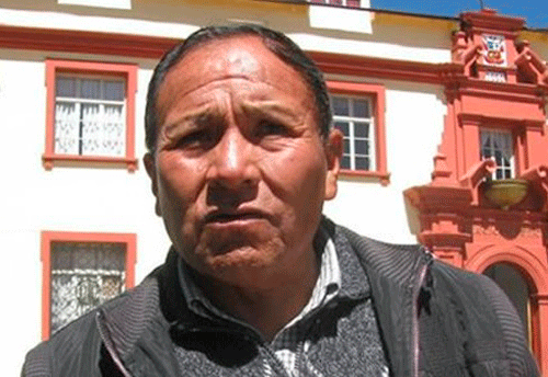 Rufino Machaca Quinto, exdirigente del Comité de Lucha de la Zona Sur de la región.