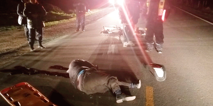 Motociclista murió tras ser arrollado por un vehículo.