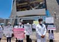 Estudiantes de Medicina de la UNA protestan