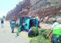 Madre e hija resultaron heridas en volcadura de vehículo en Quiscay en Aplao