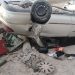 Dos jóvenes ebrios se salvan de morir en despiste y volcadura de auto en Aplao