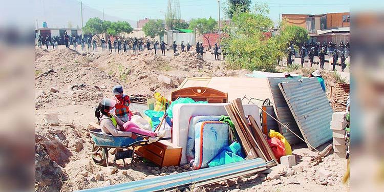 Desalojan a 114 familias invasoras en sector Villa Magisterial en Cerro Colorado