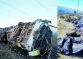 Fallecen 27 mineros que retornaban a Arequipa tras caída de bus a precipicio