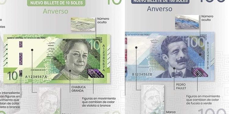 Billetes de 10 y 100 soles con nuevos diseños entran en circulación desde hoy