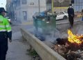 Inescrupulosos pobladores quemaron 8 contenedores de la comuna puneña