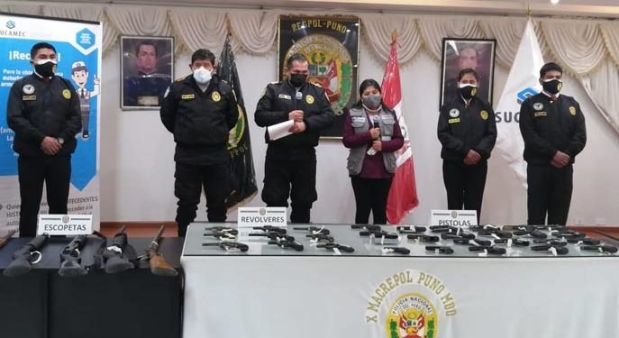 Policía decomisó 51 armas de fuego que eran usadas sin autorización de Sucamec