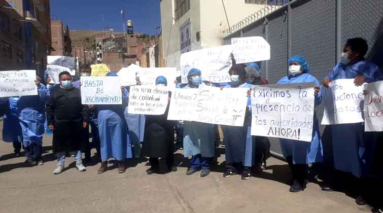Health personnel protest for more space for Metropolitano hospital – Los Andes