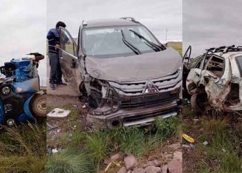 Triple choque en la carretera Juliaca -Arequipa dejó a seis personas heridas